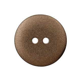 Polyesterknapp Metallic med 2 hål – brun, 