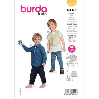 skjorta/väst  | Burda 9248 | 92-122, 