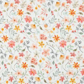 Muslin/Dubbel-krinkelväv färgglad blomsteräng Digitaltryck | Poppy Fabrics –, 