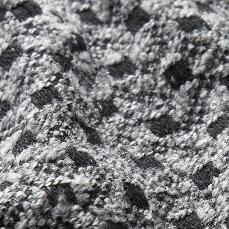 Kapptyg små fyrkanter – ljusgrått/svart, image number 3