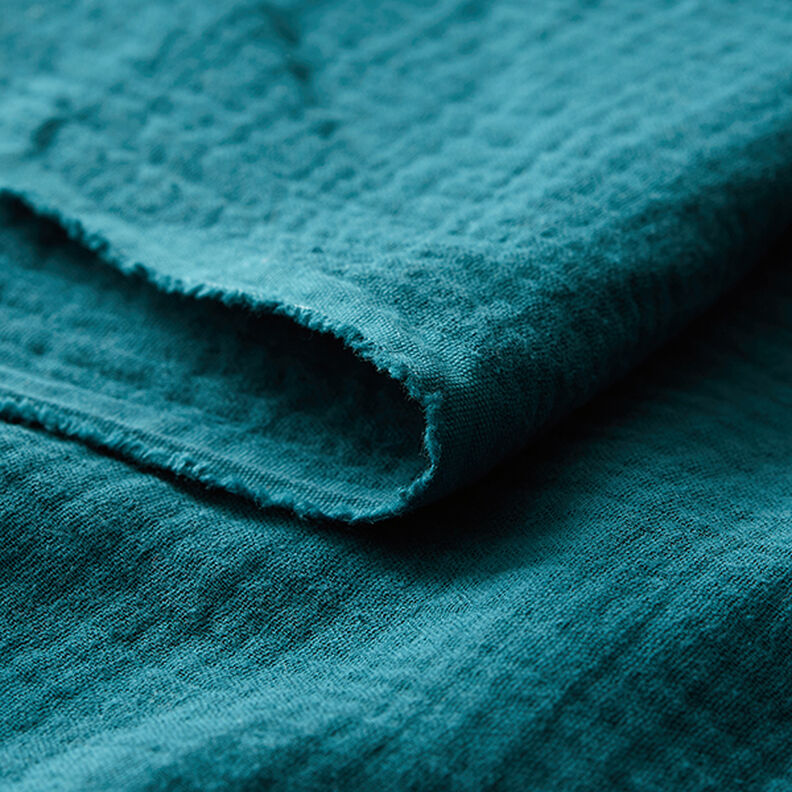 Muslin/Dubbel-krinkelväv – petrol,  image number 5