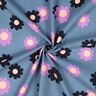 Babymanchester Blommor | Poppy Fabrics – jeansblå/lavender,  thumbnail number 3