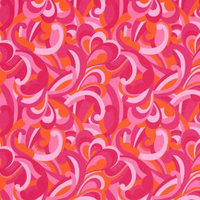 Baddräktstyg Abstrakta slingor – intensiv rosa/brandgul, 