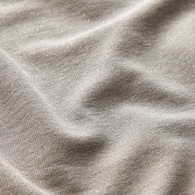 Stickad jacquard glitter-melange – beige/silvermetallic,  image number 2