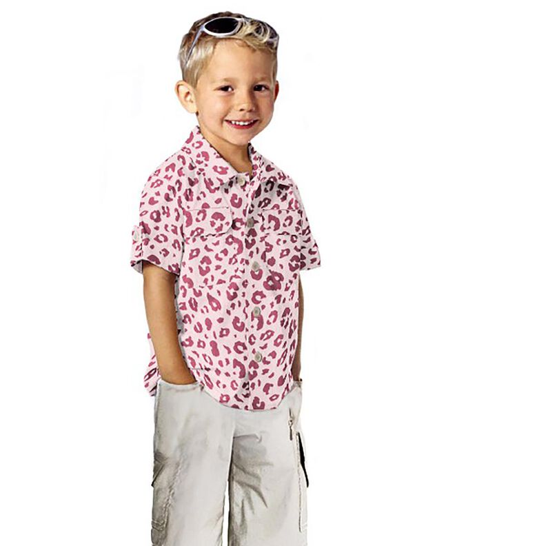 Bomullsflanell leopardm&ouml;nster &ndash; rosa/pink,  image number 5