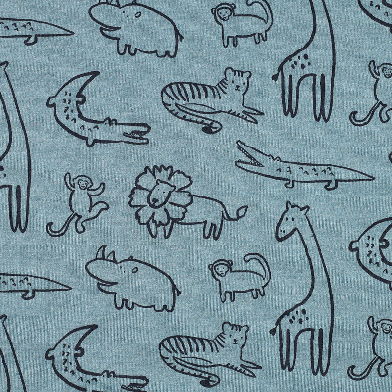 Sweatshirt Safaridjur | by Poppy – duvblå/antracit,  image number 1