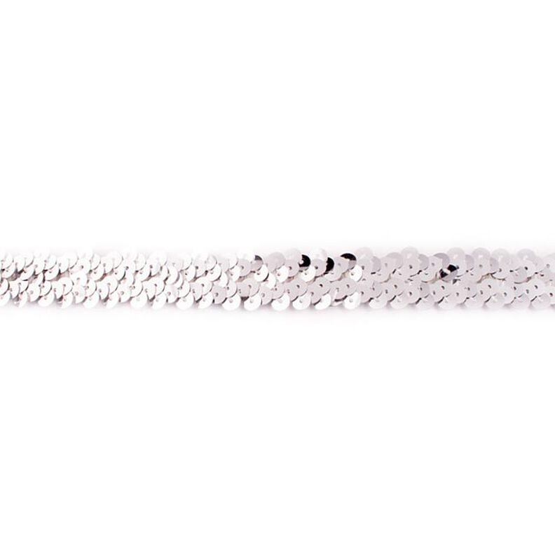 Elastisk paljettbård [20 mm] – silvermetallic,  image number 1