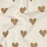 Jacquard Jersey glitterhjärtan | Poppy Fabrics – natur/guldmetallic,  thumbnail number 2