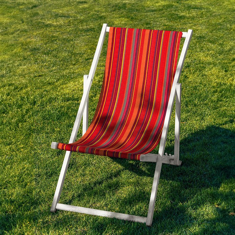 Outdoor Solstolstyg Vertikala ränder 44 cm – hallon/eldröd,  image number 4