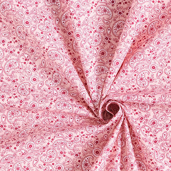 Bomullstyg Kretong Paisley – rosa,  image number 3