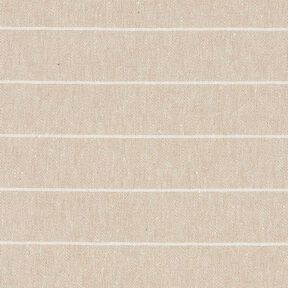 Dekorationstyg canvas återvunnet Breda ränder – mörkbeige, 