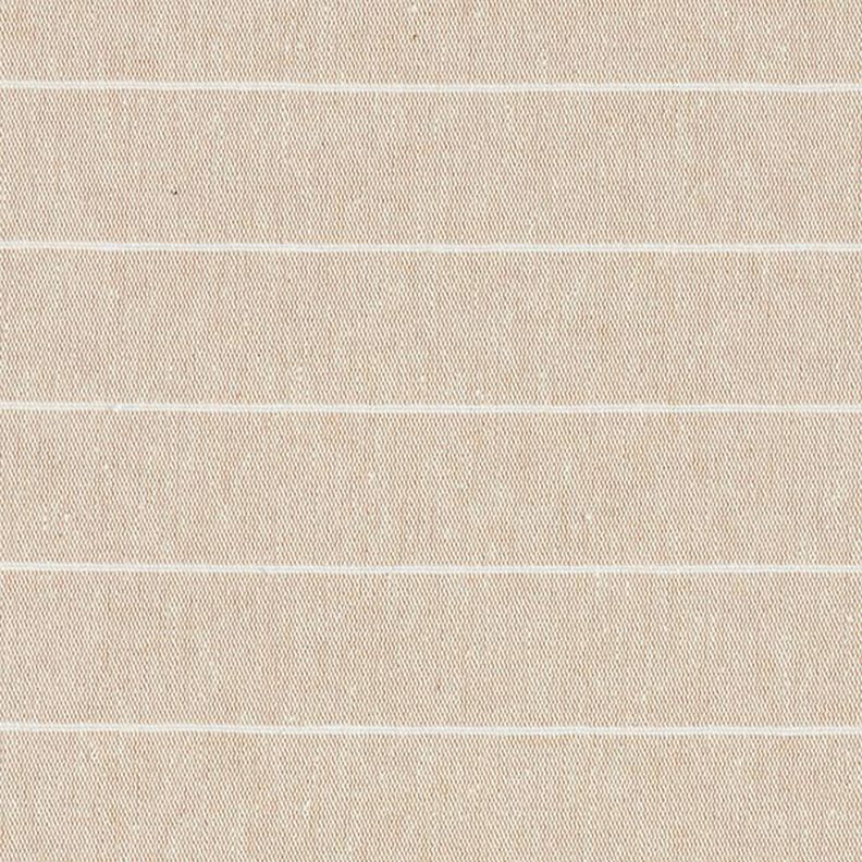 Dekorationstyg canvas återvunnet Breda ränder – mörkbeige,  image number 1