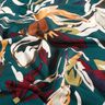 Viskosjersey moderna blommor – petrol/koppar,  thumbnail number 2