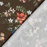 Viskosjersey småblommor – mörkbrun/eldröd,  thumbnail number 4