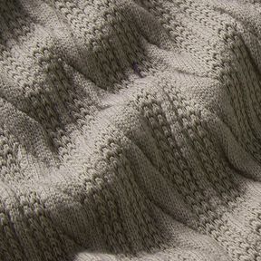 Stickat Cloqué flätmönster – sidengrå, 