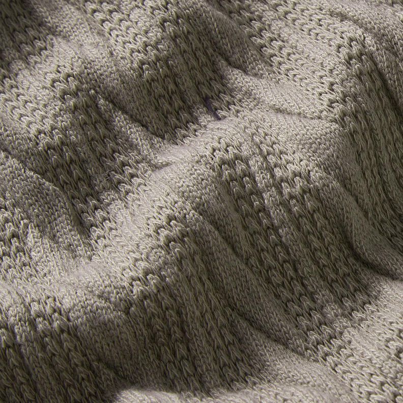 Stickat Cloqué flätmönster – sidengrå,  image number 2