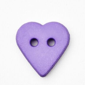 Hjärtknapp [Ø 15 mm] – lavender, 