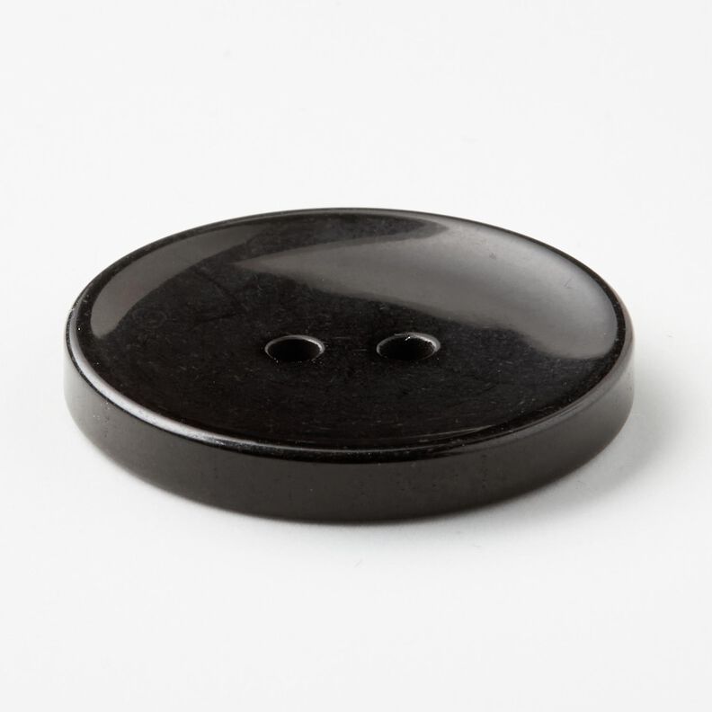 2-hålsknapp blank [Ø 25 mm] – svart,  image number 2