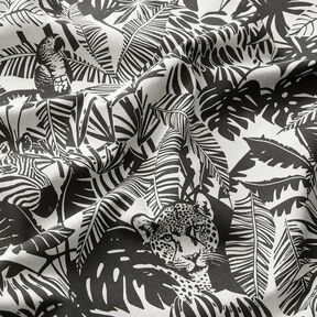 Dekorationstyg Halvpanama Djungel – natur/svart, 