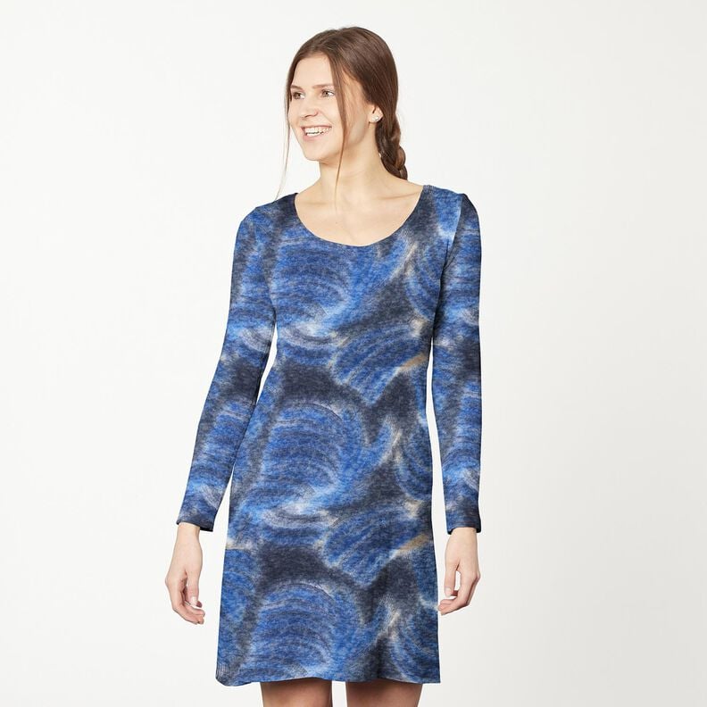 finstickad batik ruggad – marinblått/nattblå,  image number 6