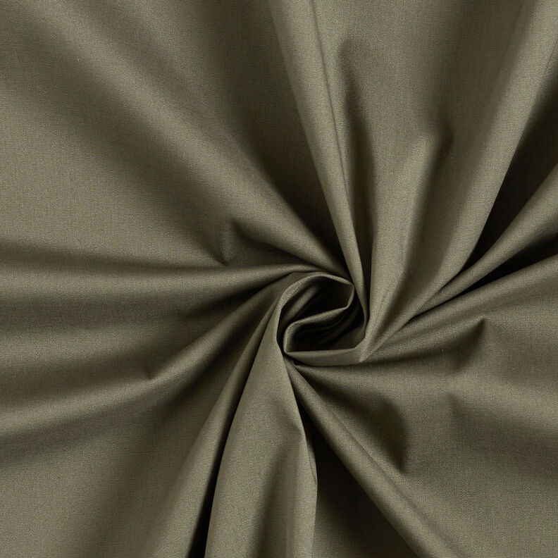 Poplin Stretch Enfärgat – khaki,  image number 1