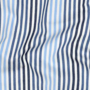 Denim Bomullsblandning ränder | Poppy Fabrics – jeansblå/yllevit, 