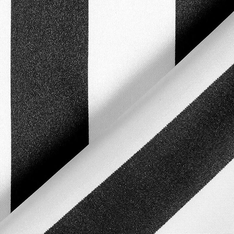Polyestersatin Breda längsgående ränder – svart/vit,  image number 4