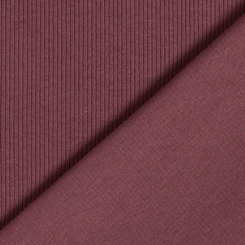 Ribbad jersey fint 2-1-1-1 revbensm&ouml;nster &ndash; aubergine,  image number 3