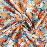 Viskostyg Spräckliga blommor – terracotta/blå,  thumbnail number 3
