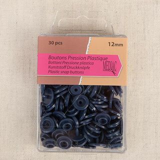 Tryckknappar [ 30 styck / Ø12 mm   ] – marinblått, 