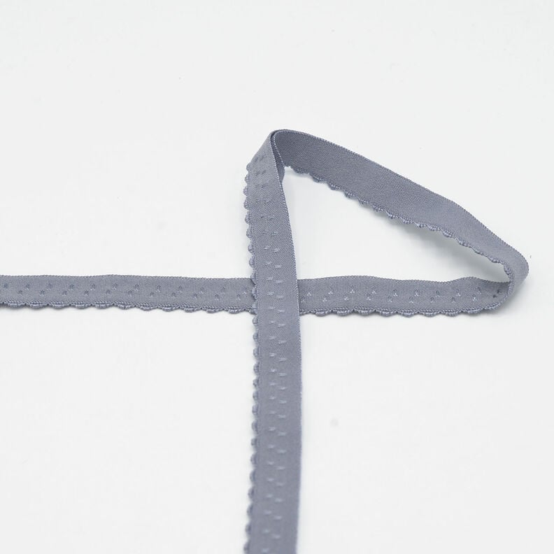 Elastisk kantband spets [20 mm] &ndash; gr&aring;,  image number 1