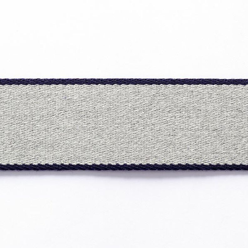 Bältesband  [ 3,5 cm ] – marinblått/grått,  image number 1
