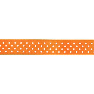 Satinband Prickar - neonorange/vit, 
