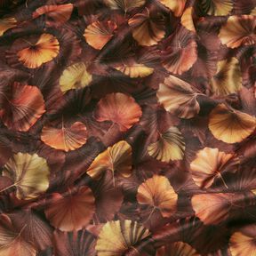 Dekorationssammet höstlig ginkgo – brons, 