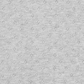 Finstickad jersey med hålmönster Melange – grå,  Finstickad jersey med hålmönster Melange – grå,