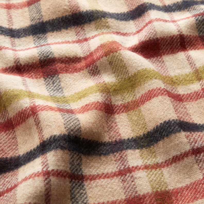 Kapptyg dubbelsidiga rutor – beige/brun, image number 2