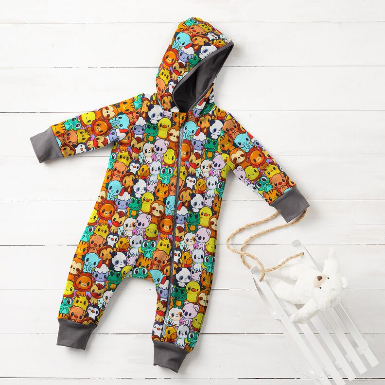 Alpfleece sött djurmyller Digitaltryck – citrongul,  image number 5