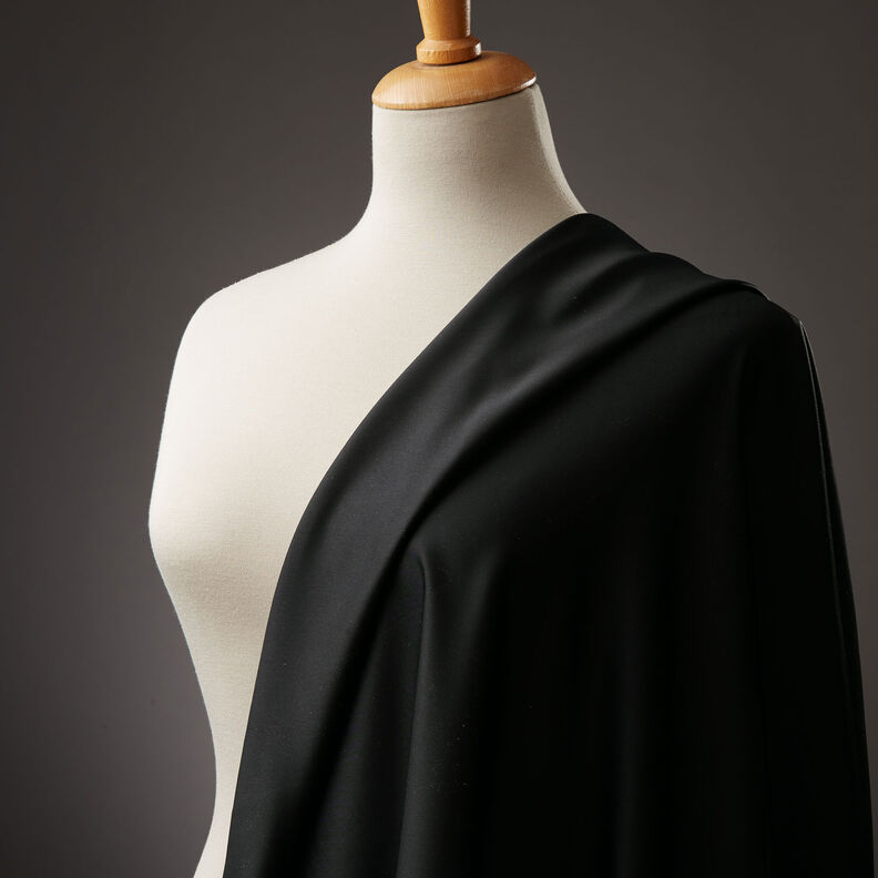 Mikrofiber Satin – svart,  image number 8