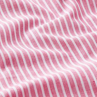 Bomull-linne-mix Vertikala ränder – pink/vit, 