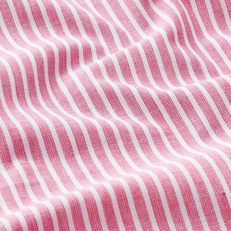 Bomull-linne-mix Vertikala ränder – pink/vit,  image number 2