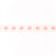Vävt band Bomull stjärnor – rosa,  thumbnail number 1
