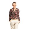 Viskostyg Paisley-blommor – antracit/eldröd,  thumbnail number 5