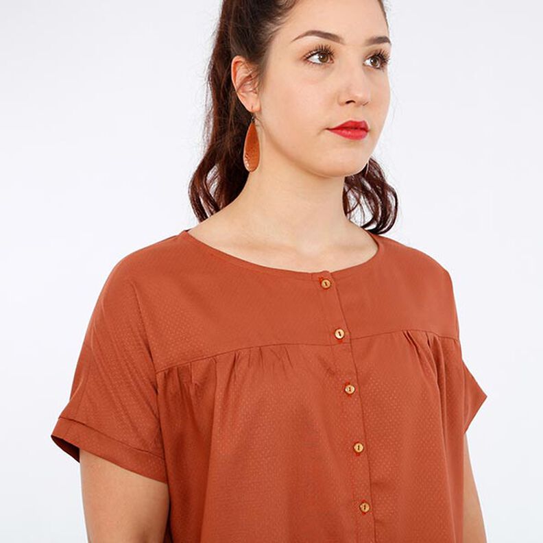 FRAU SUZY - ledig kortärmad blus med veck, Studio Schnittreif | XS - XXL,  image number 7