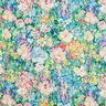 Dekorationstyg Canvas blomstermålning – grön/rosa,  thumbnail number 1