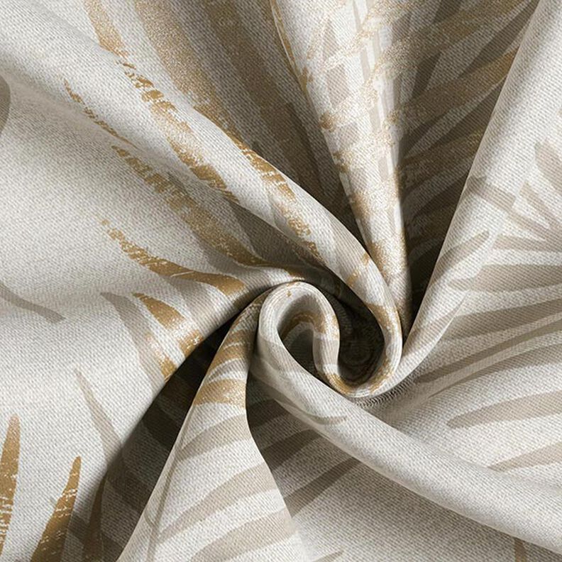 Mörkläggningstyg Palmblad Metallic – beige/guld,  image number 3