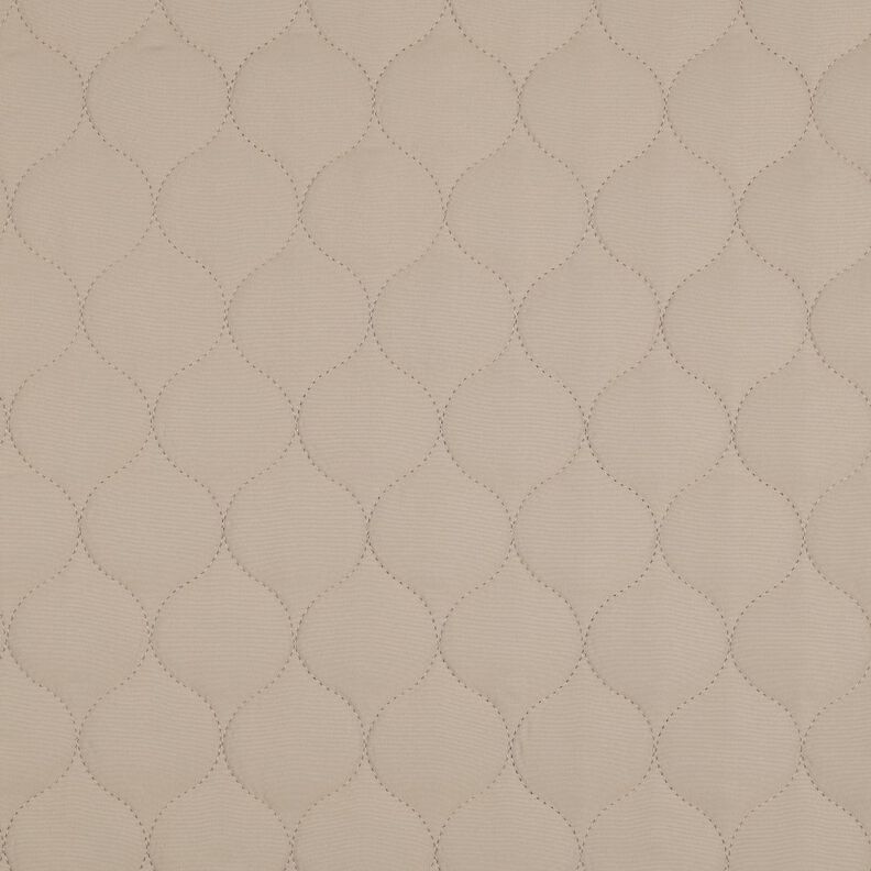 Quiltat tyg cirkelm&ouml;nster | Poppy Fabrics &ndash; m&ouml;rkbeige,  image number 1