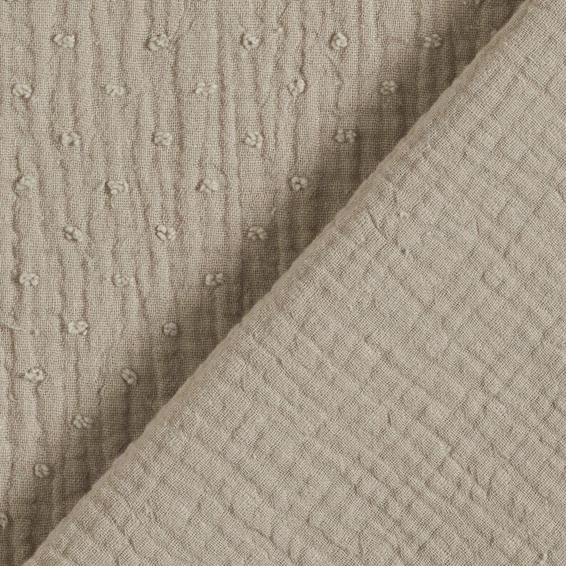 Muslin/Dubbel-krinkelväv dobby – beige,  image number 4