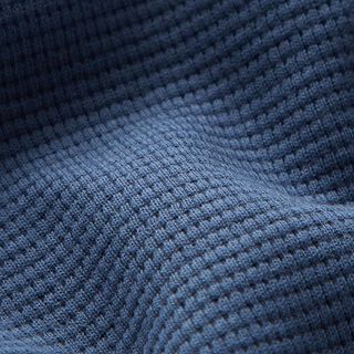 Mini-bomullsvåffeljersey enfärgad – jeansblå, 