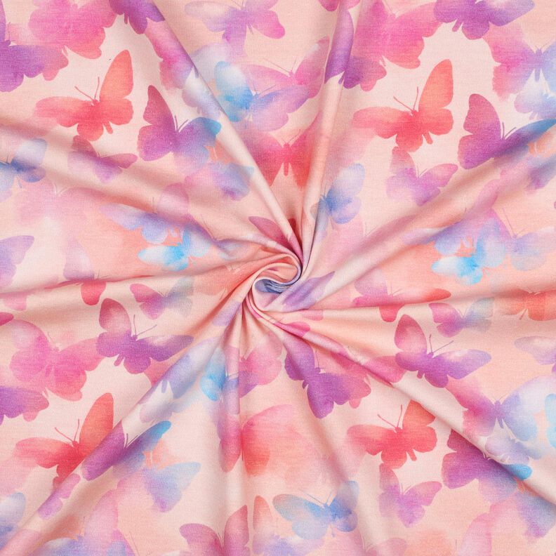 Bomullsjersey Färgglada fjärilar Digitaltryck | Poppy Fabrics – rose/blå,  image number 3