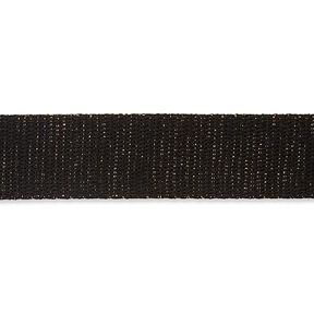 Väskband/bältesband [ 30 mm ] – svart/guld, 
